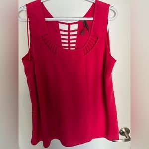 Cute sleeveless hot pink summer top